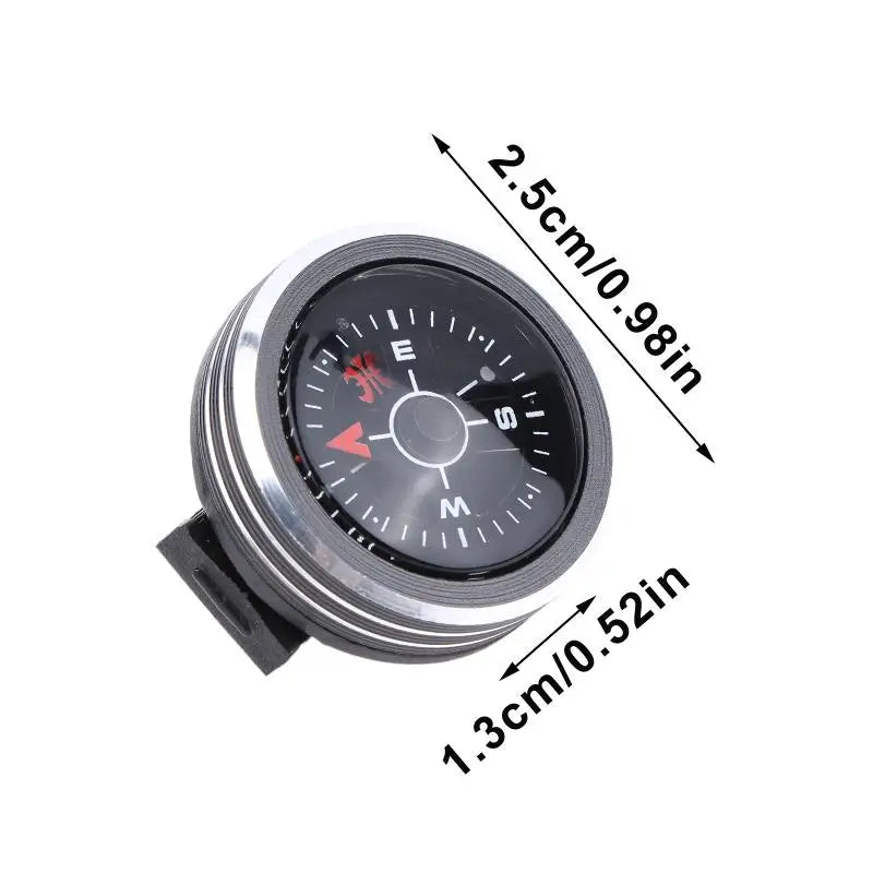 Removable Button Compass Mini Watch Strap Portable  Tool Adventure Hiking Outdoor  Gear