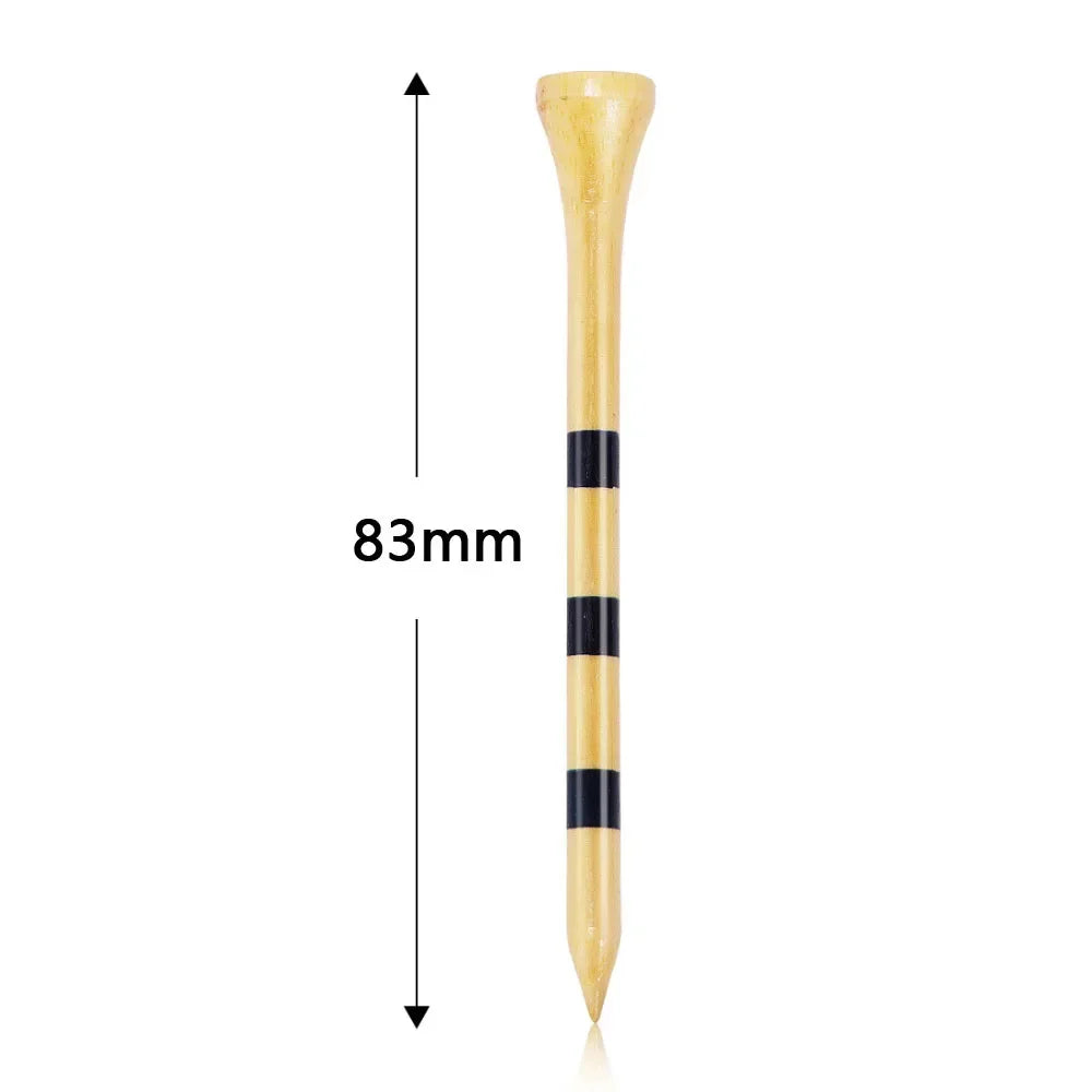 50pcs Bamboo Golf Tees More Durable and Stable TE003-Y