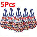 Basketball Net Bag Soccer Football Mesh Storage Sports Ball Holder Nylon Carry Bag Durable Single Ball Carrier 10/5/1 Packs