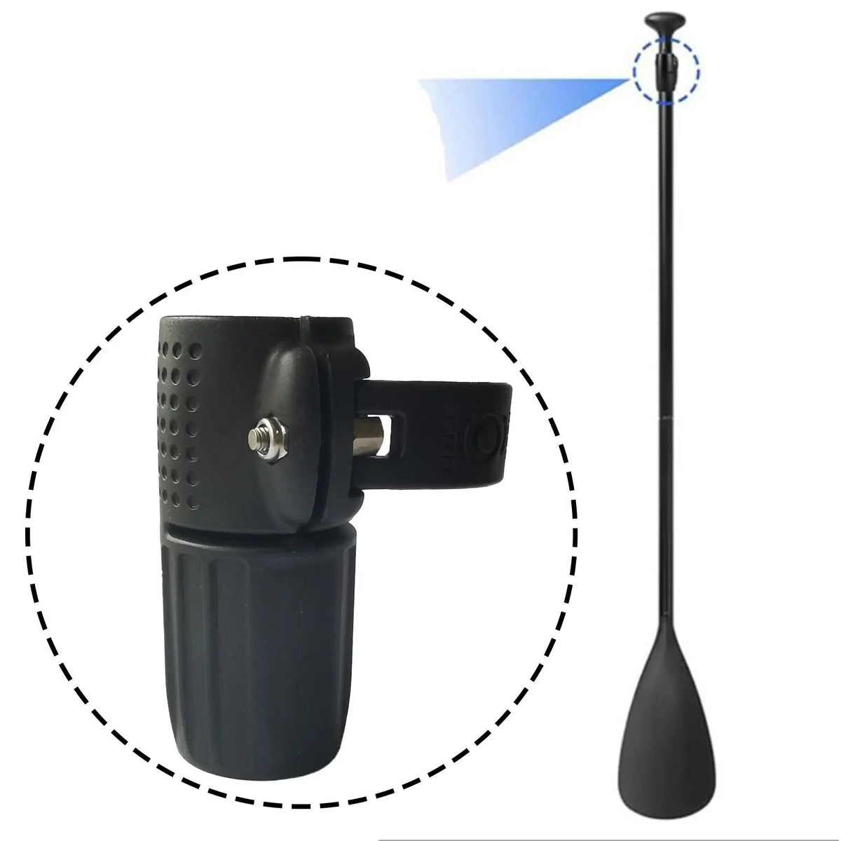 PVC 26mm Paddle Shaft Clamp Quick Install for Stand Up Paddle Board Adjustable Kayak Accessories Water Sports