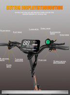 Arwibon GT08 Adult Electric Scooter 5600W Motor Top Speed 46MPH, 60V27AH, 11 Inch Off-Road Tires Sport Commuter Folding EScooter