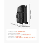 SucceBuy Bowling Ball Bag 3 Ball Double Roller Bowling Bag Featuring a Separate Compartment for Shoes Retractable Handle Extends