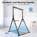 Adjustable Pull Up Bar, 200kg Load Foldable Home Gym Multi-Function Training Station with Parallel Bars for Strength Training