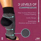 Modetro Socks - 1 Pair of Ankle Compression Socks for Ankle Support Foot Discomfort Relief Dotted Black