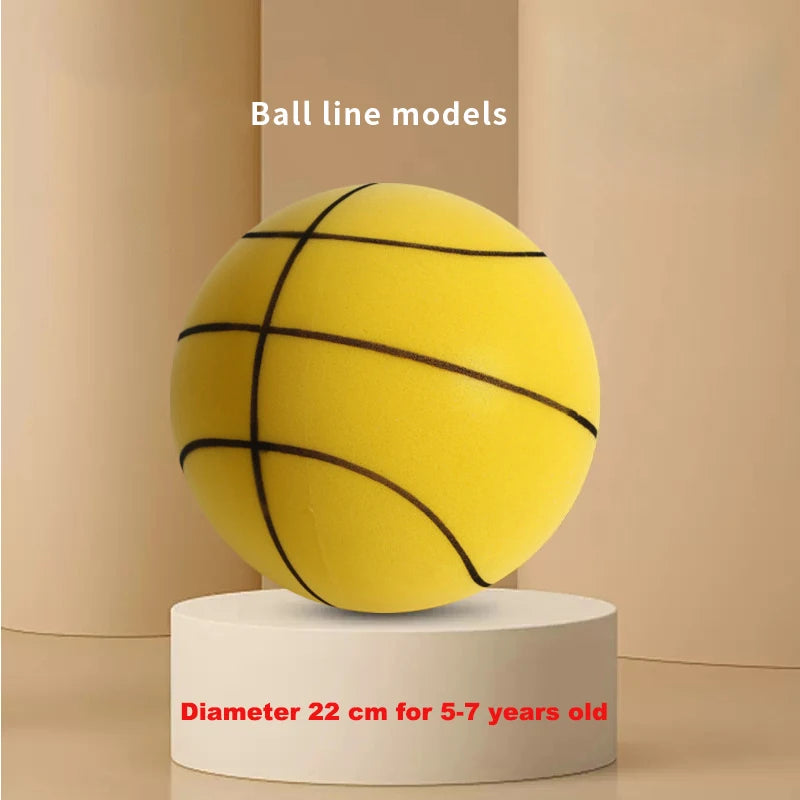 Indoor Silent Basketball and Basket 18/21/24 cm Bouncing Mute Ball Sports and Entertainment Toy Foam Ball No Noise Fast Shipping