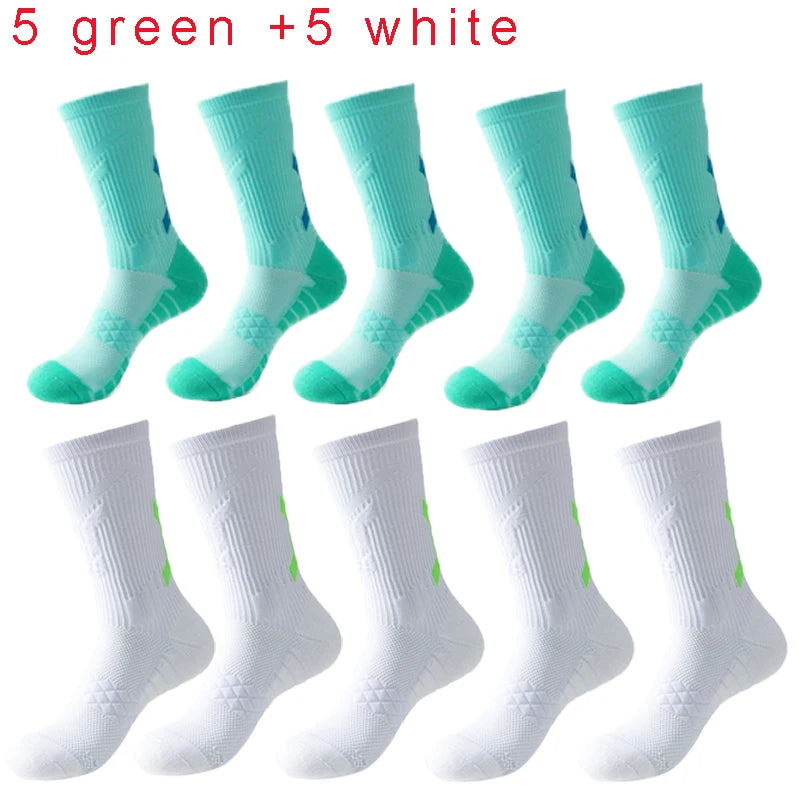 1/3 Pairs Professional Men's Basketball Socks with Thick Towel Bottom Breathable Sports Socks Men's Long Badminton Socks
