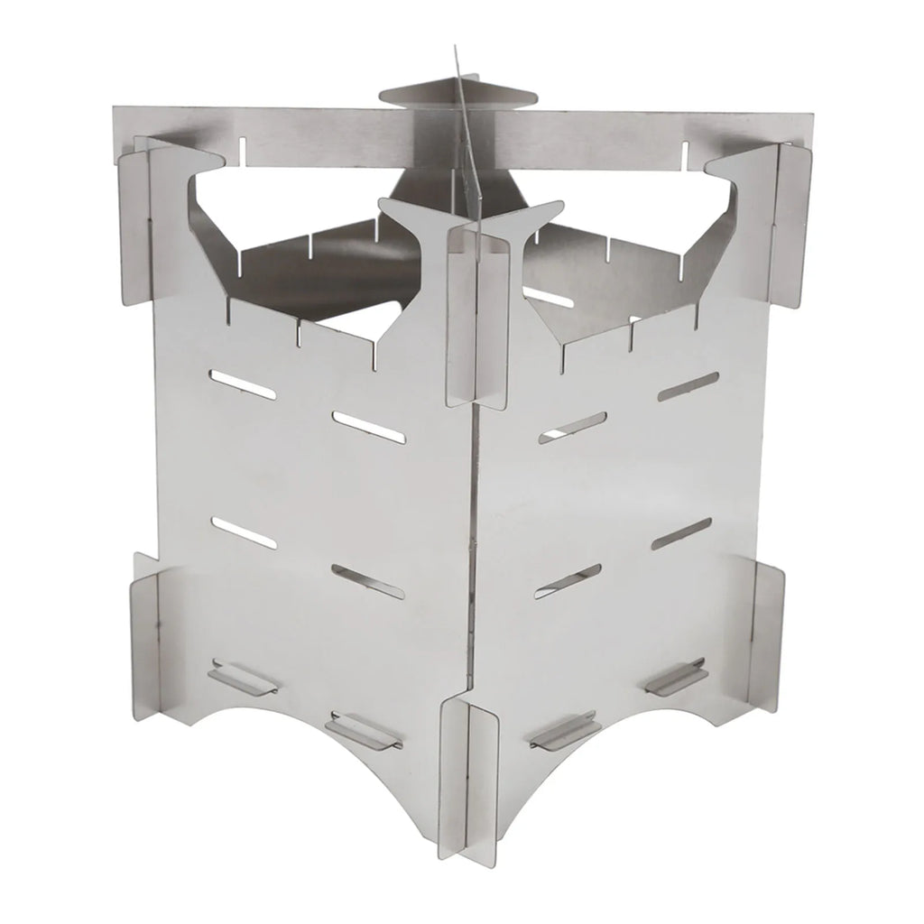 Outdoor Wood Burning Stove Stainless Steel Folding Mini Portable Cooker for Outdoor Camping Travel Hiking Picnic