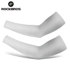 ROCKBROS Bicycle Arm Sleeves Ice Silk Sun UV Protection Sports Cycling Arm Sleeves Cover Breathable Running Fitness Arm Sleeves