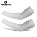 ROCKBROS Bicycle Arm Sleeves Ice Silk Sun UV Protection Sports Cycling Arm Sleeves Cover Breathable Running Fitness Arm Sleeves