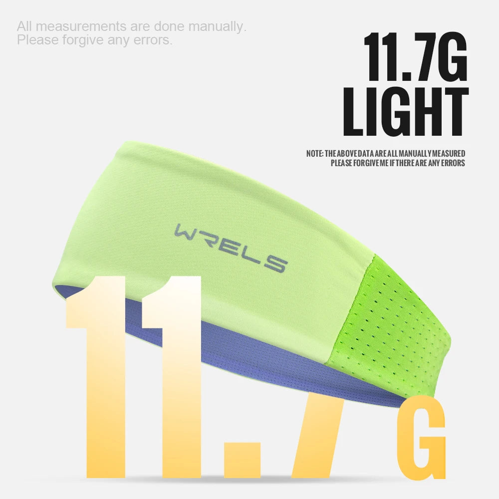 WRELS Anti-Slip Sports Headband Sweat Absorbing Headband Breathable Fitness Running Hair Band Quick Dry Elastic Cycling Hairband
