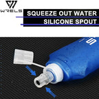 WRELS Camping Soft Water Bottle Drinking Sport Folding Bag Flask Outdoor Running Hydration Pack Waist Bicycle BPA Free