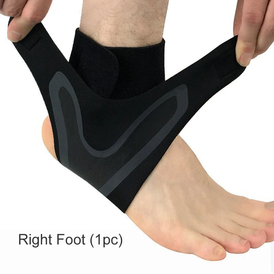WRELS Adjustable Ankle Brace Compression Sleeve Breathable Support for Sports Running Basketball Sprain Recovery