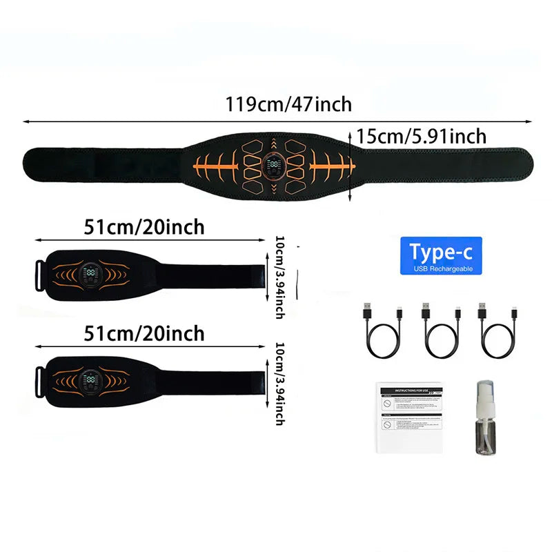 Abdominal Toning Belt Smart Muscle Toner Fitness Belt Body Arm Massage Home Gym Fitness Workout Equipment