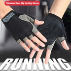 Half Finger Cycling Gloves Men Women Anti Slip Shock Breathable Summer Bicycle Fingerless Sports Gym Training Bike