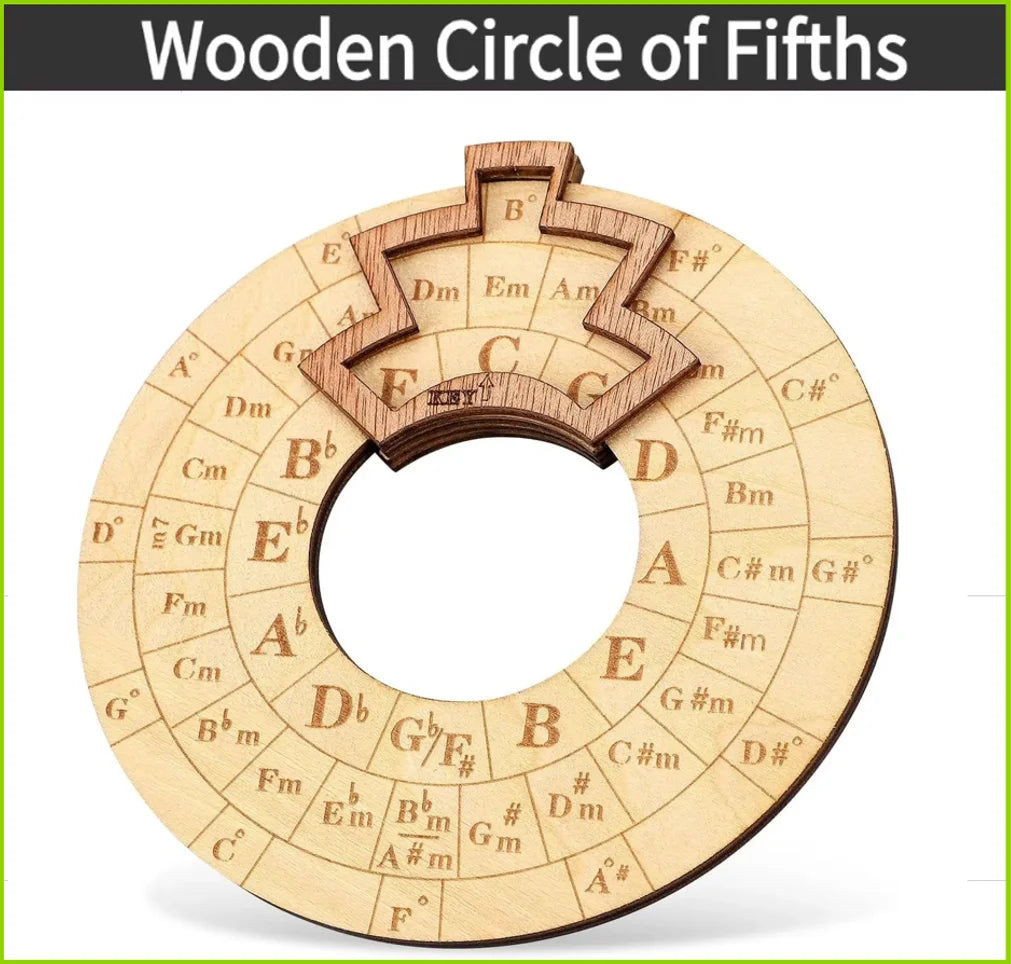 Wooden Melody Tool Round Circle of Fifths Wheel Melody Chord Tool Music Transpose Accessories For Musicians Beginners Songwriter