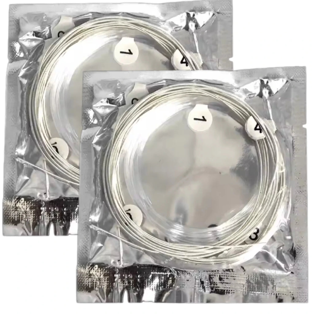 Miwayer 6/12 pcs Classical Guitar Strings Set Plating Super Light Classic Guitar Clear Nylon Silver Strings Silver Plated Copper