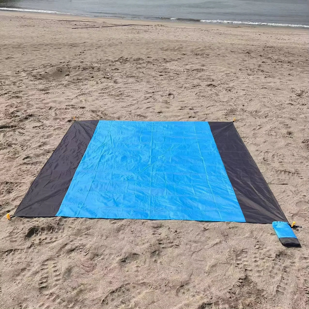 200*210cm Sandproof Waterproof Beach Mat, Portable Lightweight Picnic Camping Blanket for Travel Hiking Outdoor Sports