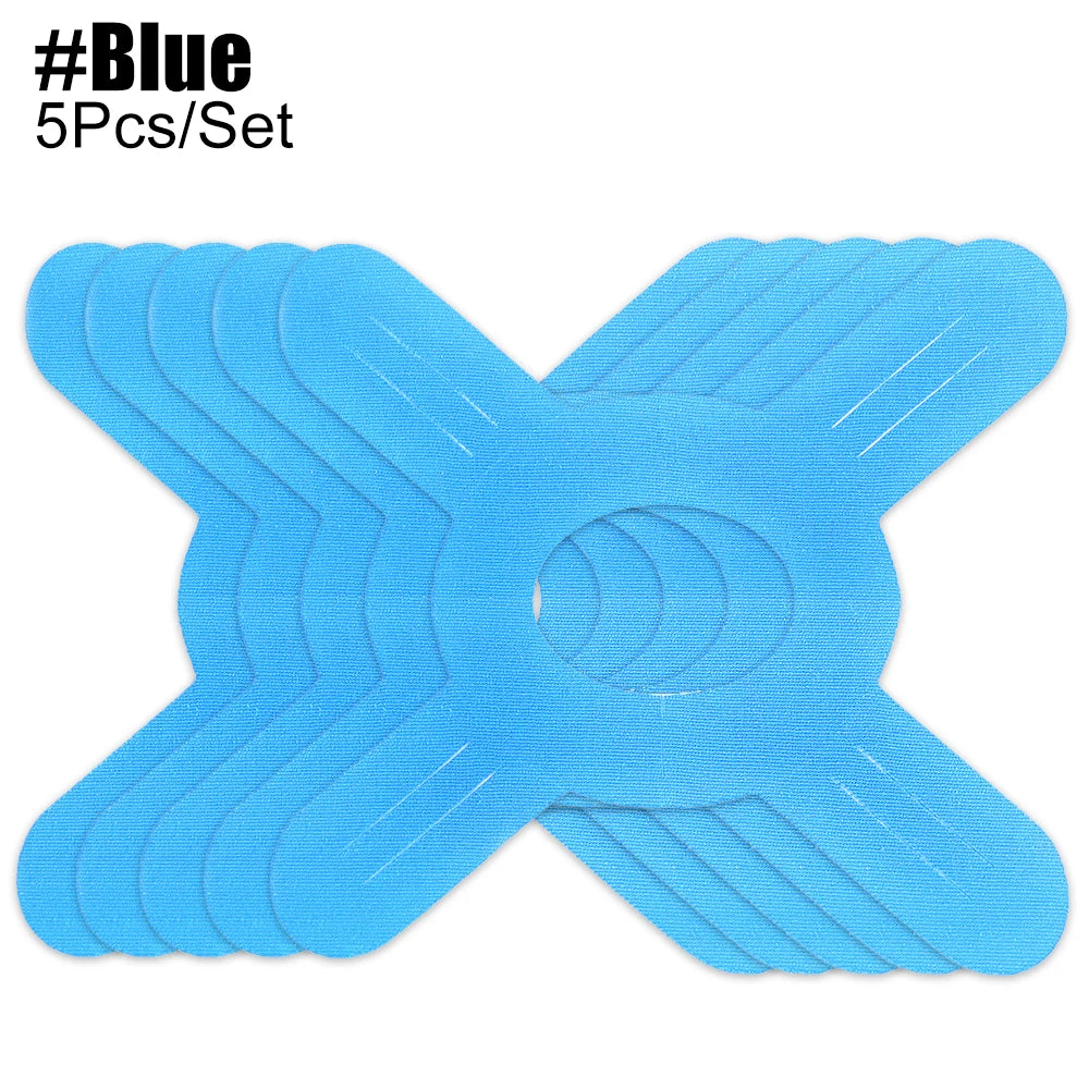 5PCS Sports Kinesiology Tape for Knees Pre-Cut Waterproof Knee Tape for Knee Pain Relief Pre Cut, Original Cotton Athletic Tape