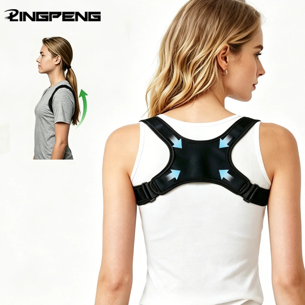 Adjustable Posture Corrector Back Support Belt- Breathable Non-Slip Ergonomic Support for Improved Posture Suitable for Sitting