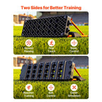 SucceBuy 37.4x9.8in Soccer Rebounder Board Dual Surface Sports Kick Back Trainer 3 Adjustable Angles for Passing Reaction Skills
