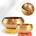 Handmade Brass Singing Bowl - Tibetan Meditation Instrument for Sound Healing, Yoga & Stress Relief
