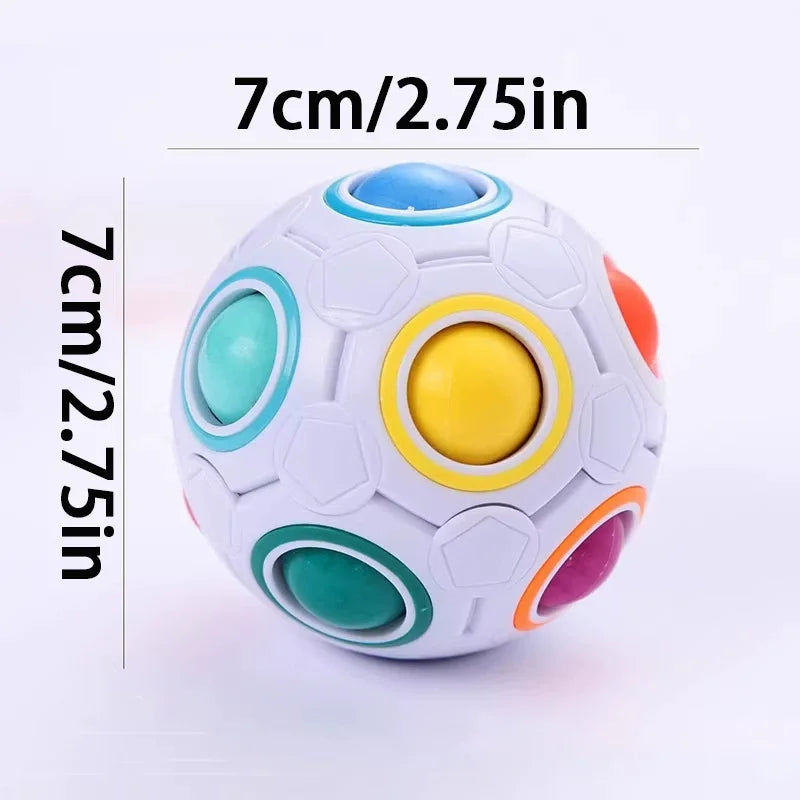 Magic Rainbow Ball Early Education Toy Puzzle Thinking Training Intelligence Brain Football Cube