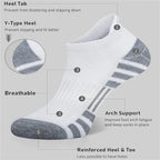 12/24Pairs Ankle Athletic Running Socks Cushioned Breathable Low Cut Sports Tab Socks For Men And Women