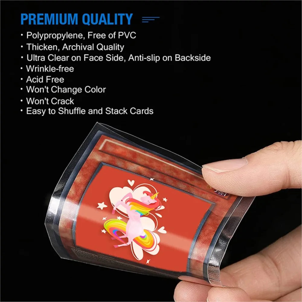 500 Counts Clear Soft Card Sleeves 2.5" x 3.5" Trading Collect Sleeve Fit For Photo Standard Baseball Football Sports Game Cards