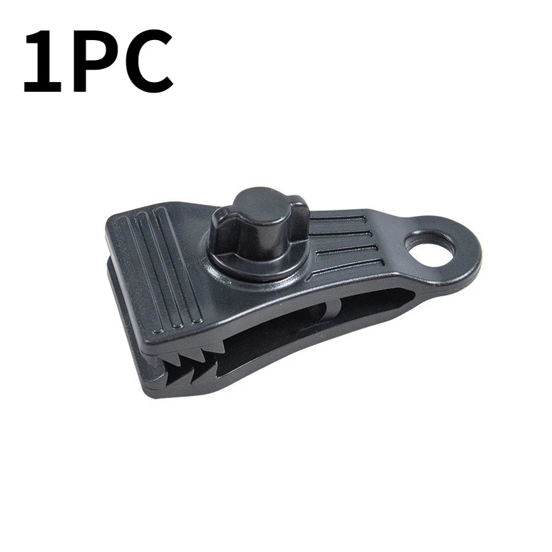 10PCS Outdoor Tent Clip Windproof Fixing Clips Camping Heavy-duty Tent Guy Line Hooks Tarpaulin Rope Fasteners for Tarps Awnings