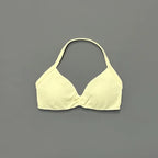 Histello Sports Strappy Bra Women Yoga Tank Bra Seamless High Support Fitness Workout Top Running Exercise Halter Gym Bras