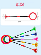 Bounce Ball Elastic Flash Ball Self Luminous Adult Children Rotation Jump Ring Fitness Set Foot Single Leg Swing Ball New Gift