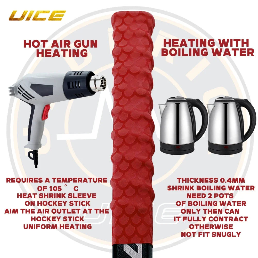Ice Hockey Sticks Heat Shrinkable Sleeve Hockey Stick Grip Non-Slip Fishing Rod Training Badminton Hockey Equipment Accessories