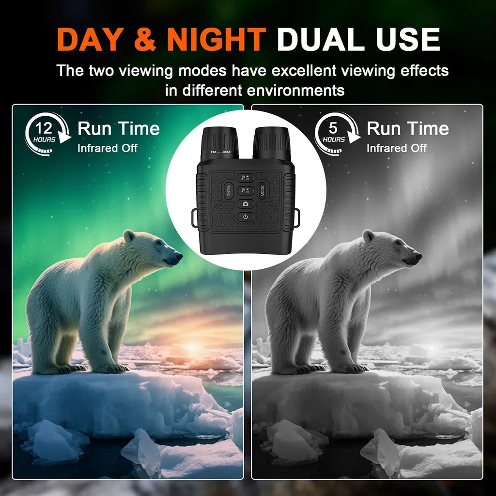 2.5K Digital Night Vision Binoculars 3" Large Screen 6X Digital Zoom Infrared Night Vision Goggles 800M Full Dark View Support Photo Video Recording Rechargeable Telescope for Hunting Camping Wildlife Observation Security Sur