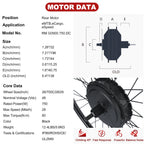 BAFANG G0900 750W HUB Rear hub motor modification kit, peak power 1300W；Powerful Brushless Gearless Conversion Kit