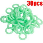 10/100 PCS Fluorescent Silicone Tent Nail Ring Luminous O-shaped Fishing Rod Rings Night Light Outdoor Camping Tents Accessories