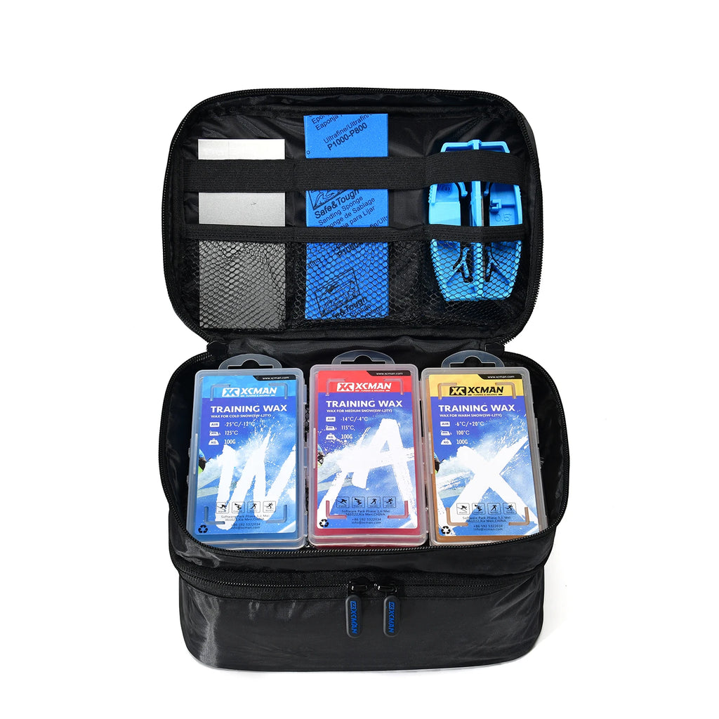 XCMAN Complete Ski Snowboard Tuning and Waxing Kit with Waxing Iron,Universal Wax,Edge Tuner,Brush,Wax Scraper,Ptex