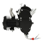 2 Stroke Engine Bicycle Motor Kit 80CC Black Single Cylinder 1.65HP 1.85kW 5500RPM Gas Powered Engine for Bike Motorized Conversion Powerful Fast Riding Save Time Effort Scooter Accessories