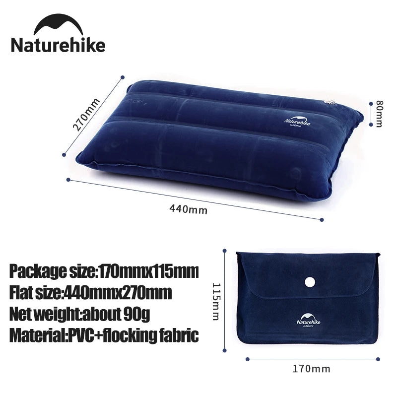 Naturehike Travel Inflatable Pillow Portable Fold Inflatable Air Pillow Outdoor Sleeping Camp Equipment Comfort Ultralight Soft