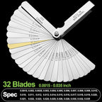 New Feeler Gauge Set 32 Blades Guitar Neck Relief String Luthier Tool Guage For Guitar Setup Nut Slot Making Tools Instruments