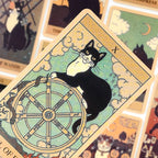 Tarot Cards A 78 Cat-Themed Cards English Visions Divination Edition Deck Borad Playing Games For Cat Lovers,Meditation & Party