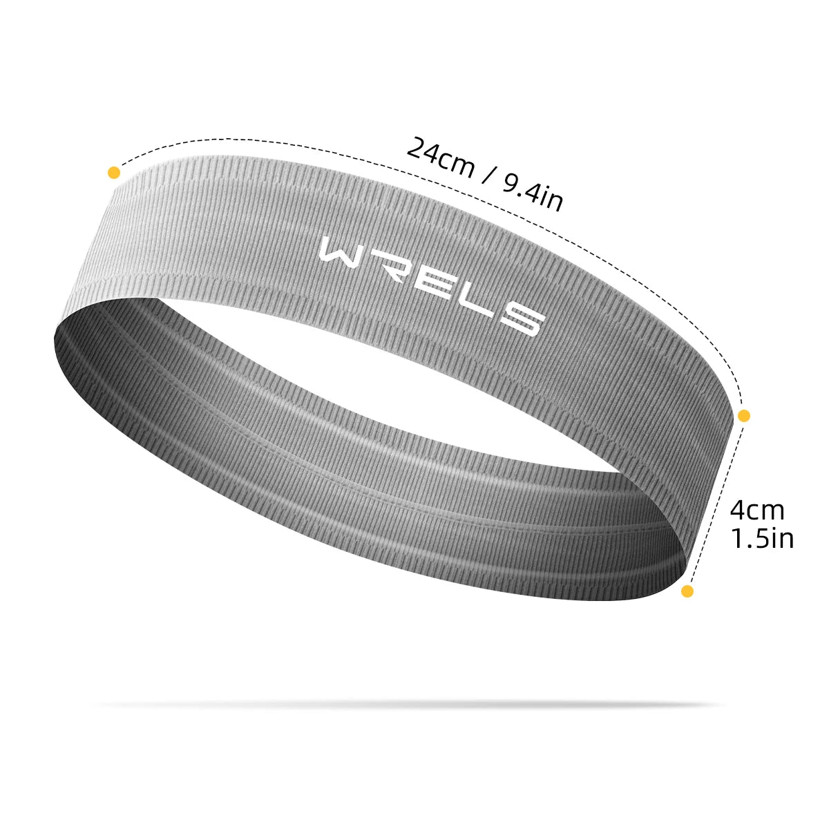 WRELS Sports Headband Anti-Slip Yoga Hair Band Quick Dry Running Sweatband Sweat Absorbing Breathable Elastic Fitness Headband