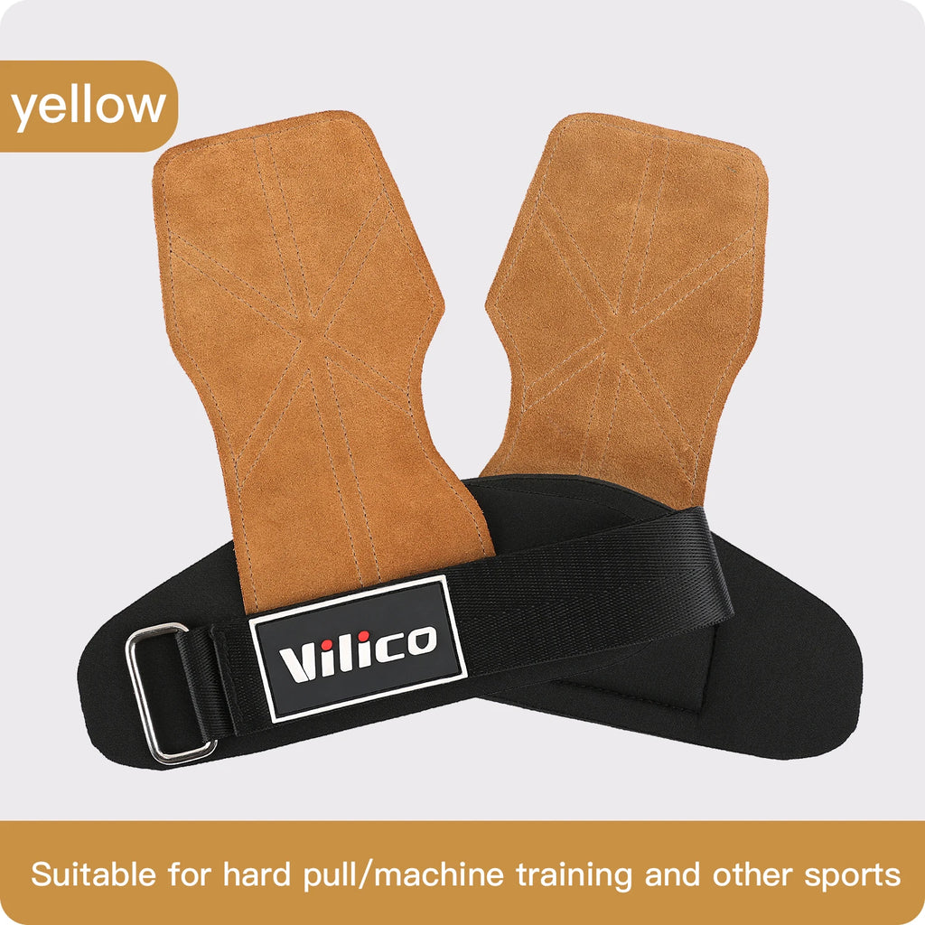 2Pcs Gym Gloves Fitness Hand Palm Protection Equipment Anti Slip Wear-resistant Wrist Protection Hard Pull Grip Strength Gloves