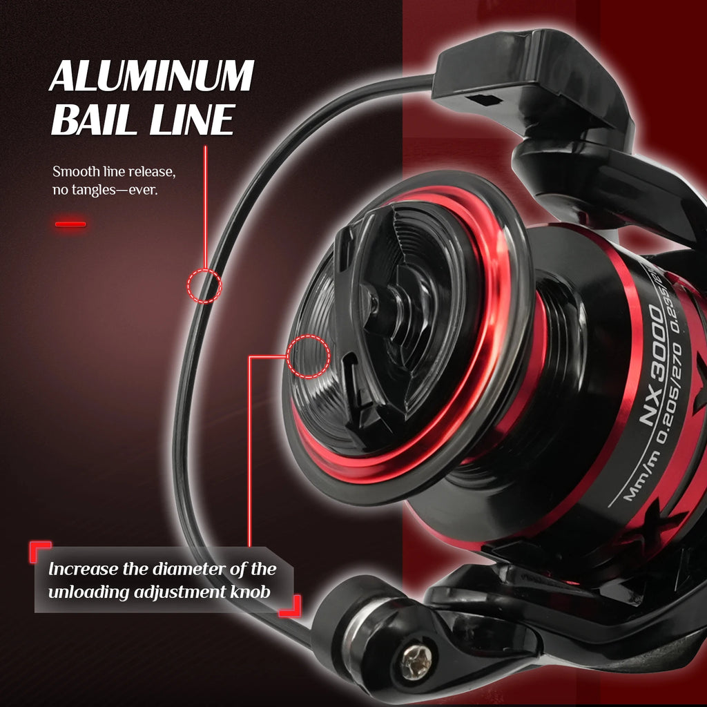 Spinning Fishing Reels for Saltwater Freshwater Metal Spool Left/Right Interchangeable Trout Carp Fishing Tackle