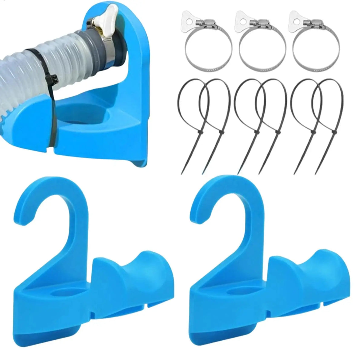 Pool Water Hose Holder 3Pcs Anti-Slip Tube Bracket Leak-Proof Swimming Pool Pipe Holders Accessories for Outdoor Garden Yard