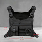Outdoor Chest Bag Camping Front Chest Vest Backpack Running Bag Hunting Vest Outdoor Rig Sports Travel Training Fanny Pack