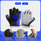 Cycling Anti-slip Half Finger Gloves MTB Bike Bicycle Gloves Pad Men Women Breathable Anti-shock Sports Gloves