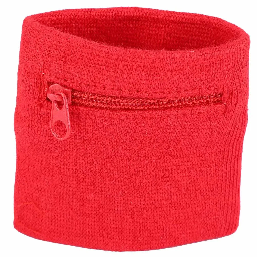 Unisex Wristband Coin Key Storage Zipper Pocket Sports Wrist Wallet Fitness Running Basketball Wrist Sheath Wrist Brace