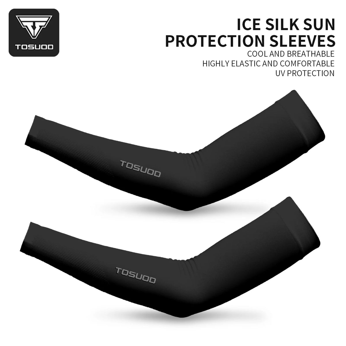 TOSUOD Ice Silk Bicycle Sleeves Summer Breathable Cycling Arm Protection Outdoor Sun UV Protect Sports MTB Road Bike Sleeves