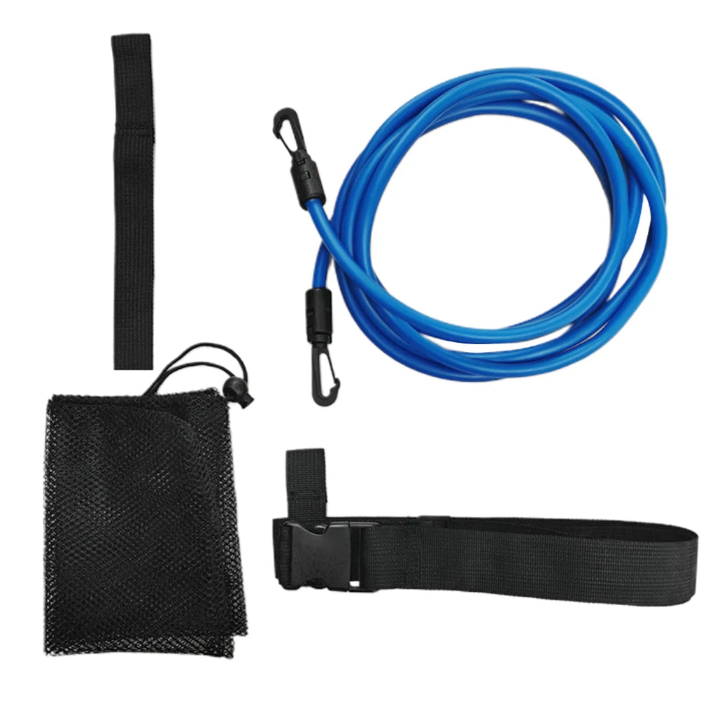 Swimming Training Belts Stationary Swim Bungee Cords Swim Tether Functional Adjustable Strap for Adults Kid for Professional Use