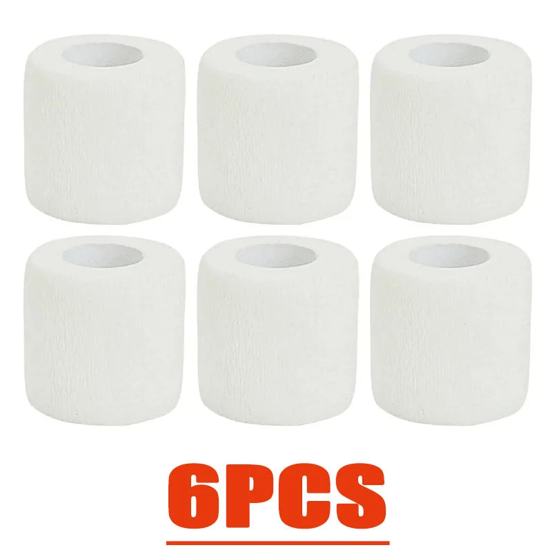 3/6/12/24/30Pcs White First Aid Self Adhesive Cohesive Elasticity Bandages Sports Tape for Wrist Ankle Sprains & Swelling